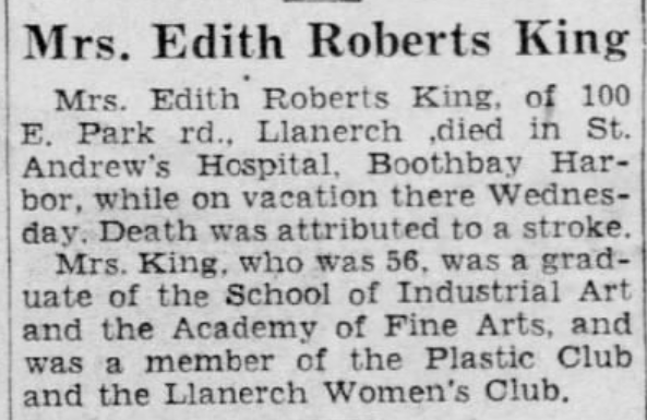 Edith King dies